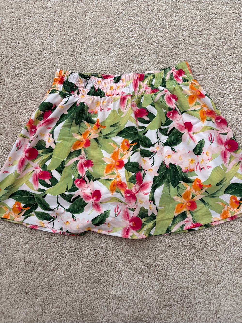 Tommy Bahama Tropical Floral Mini Skirt - Pink, Green & Orange